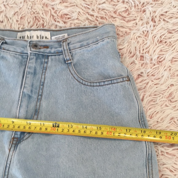 🐋VTG 90s Blue Anchor hi rise denim shorts - Picture 8 of 10